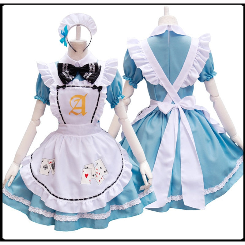 Alice Blue Poker Maid Dress