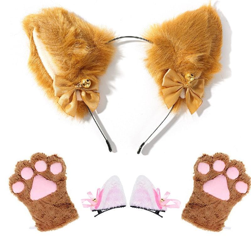 Cat Ears & Gloves Set