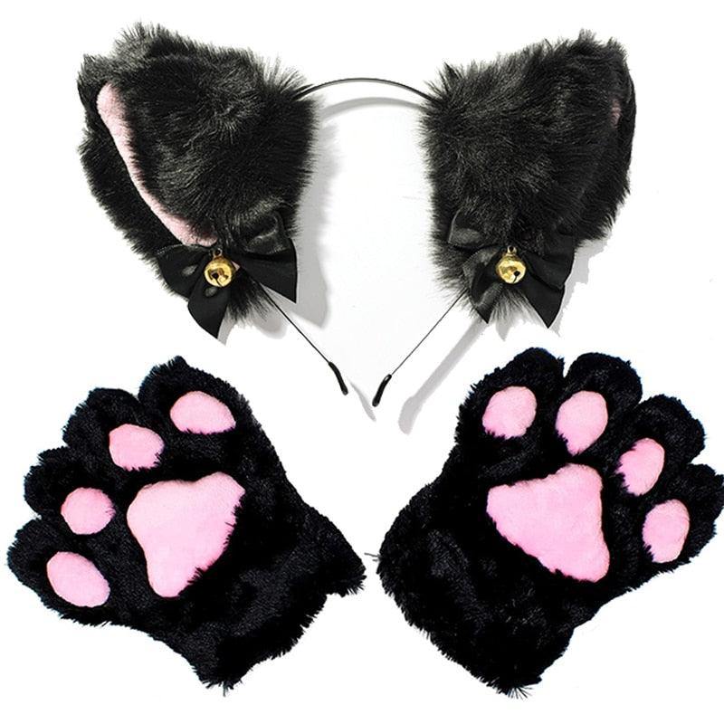 Cat Ears & Gloves Set
