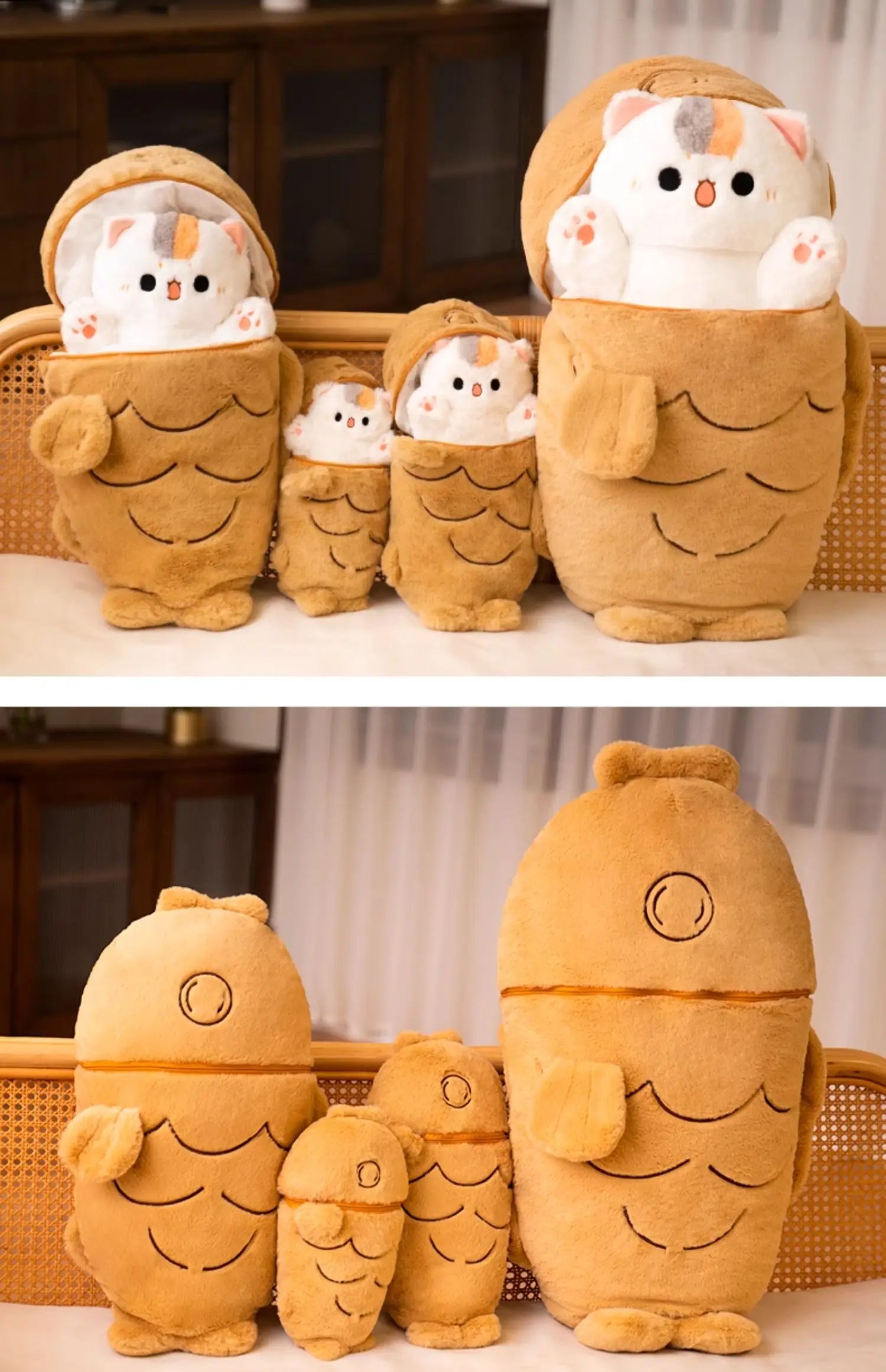 Cat Taiyaki Fish Plush