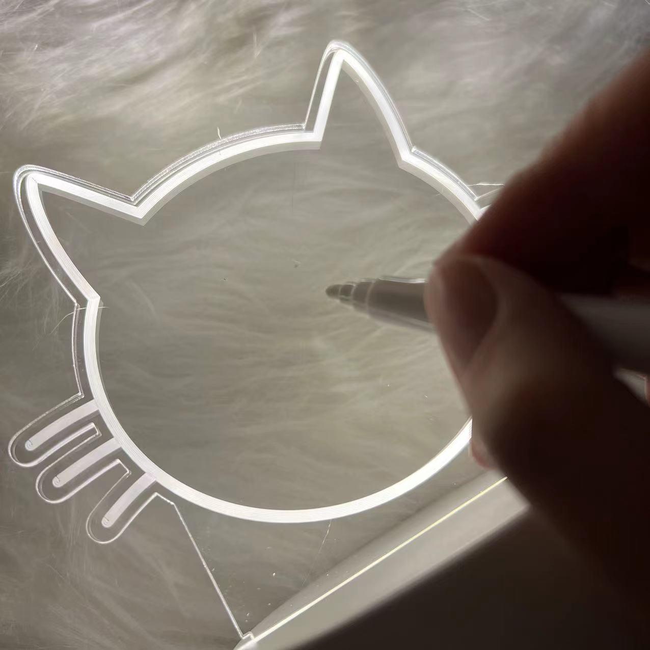 Cat LED Note Board