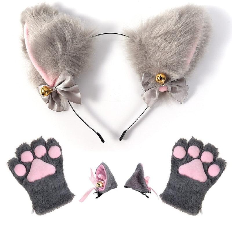 Cat Ears & Gloves Set