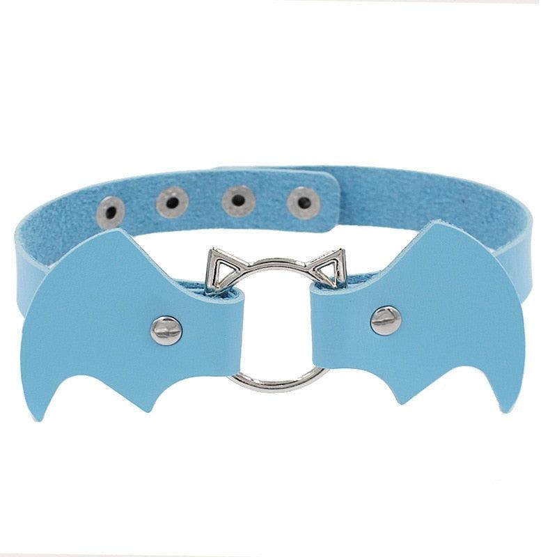 Colorful Bat Leather Chokers