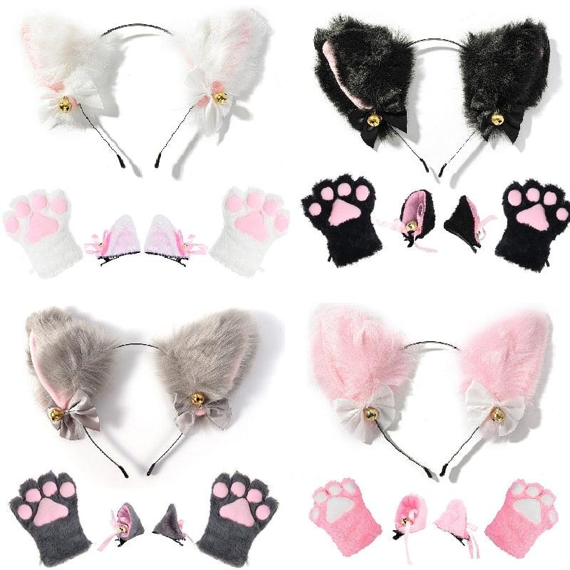 Cat Ears & Gloves Set